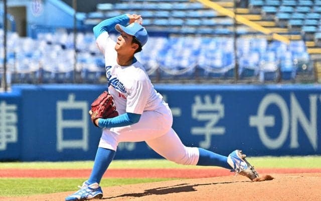 プロ注目の青学大・鈴木泰成、OB中日中西からの「頑張って」に奮起　最速151キロ投げきった