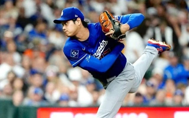 投手・大谷翔平の「音すごくない？」　“貴重アングル”に震撼…迫り来る159キロは「別格だな」