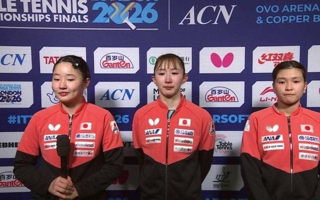 日本女子 悲願の金ならず 橋本帆乃香「こんなに悔しい経験をしたことがなかった。リベンジしたい」｜世界卓球2026ロンドン100周年大会（団体戦）