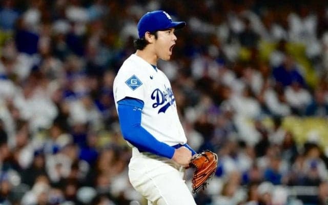 大谷の雄叫び引き出した“神業”「全部見えてる」　メジャー1位の相棒に喝采「めっちゃ良い仕事」