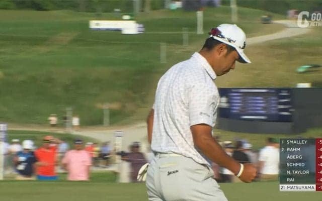 【動画】松山英樹は16番で値千金イーグル！スネークラインを読み切ってガッツポーズ