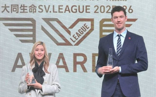 【バレー】現役引退のムセルスキーがＭＶＰ　高橋藍は２冠締め　引退の清水邦広は功労者表彰…ＳＶリーグ表彰式