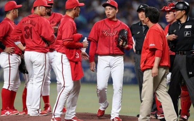 広島に暗雲　栗林良吏の出場選手登録を抹消　前夜の中日戦でわずか１７球緊急降板　上位浮上へ痛いエースの離脱　高卒２年目の菊地ハルンが昇格