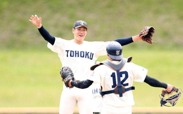 ドラフト候補の東北福祉大・猪俣駿太「日本一が目標。まだまだ通過点」リーグＶ導く５勝目