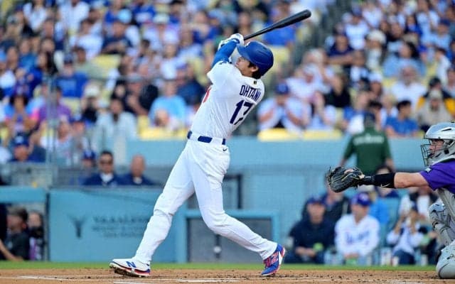 大谷翔平、併殺打阻止の全力疾走「ビッグ・ハッスル」ロバーツ監督が称賛　試合前には投手練習