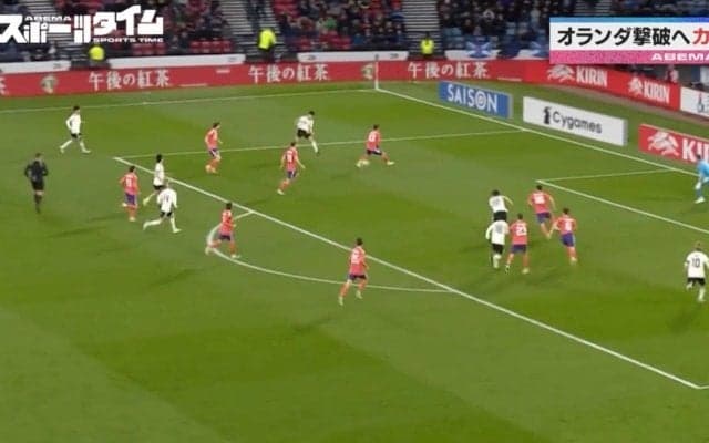 足元に隙あり！サッカー日本代表、“ズレを生む崩し”→鋭いグラウンダークロス　オランダ代表DF陣攻略のカギを握る“重要プレー”