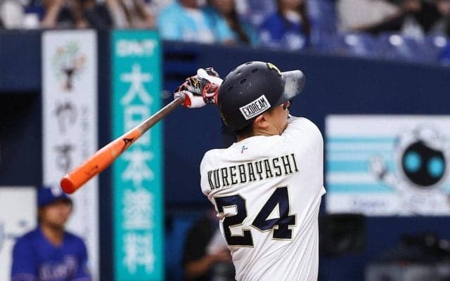 【オリックス】紅林弘太郎が左翼席に先制２ラン！　好投手・中日大野雄大からチームトップの６号