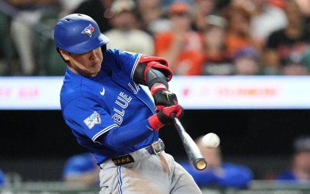 岡本和真２戦ぶり12号２ラン「本塁打出たのは良かった」ブルージェイズ５点差逆転勝ちで５割復帰