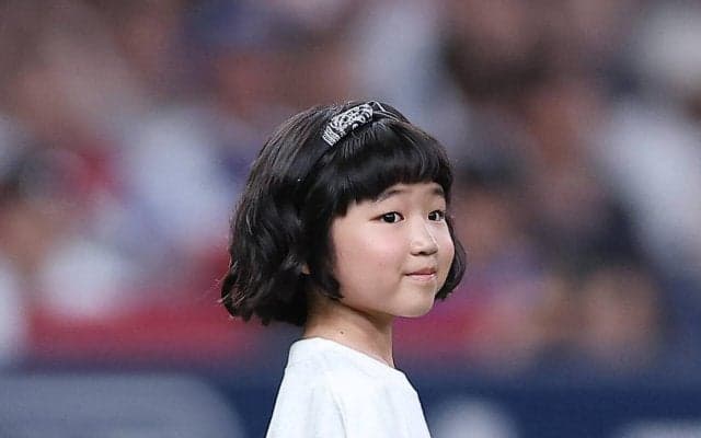 【オリックス】人気子役の永尾柚乃が始球式「地球上の皆さん、ありがとう。“ワクドキ”すごい」
