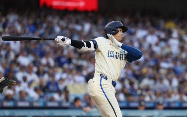 大谷翔平、第４打席はこの日３度目の三振　佐々木朗希先発
