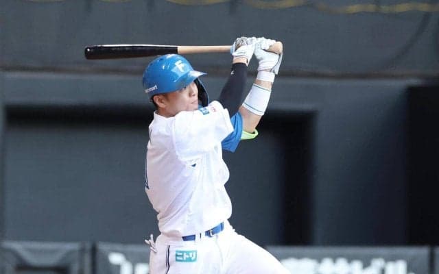 【日本ハム】郡司裕也、トークは「まだダメ」も…屋根も体も開きを抑え　フェンス直撃適時二塁打