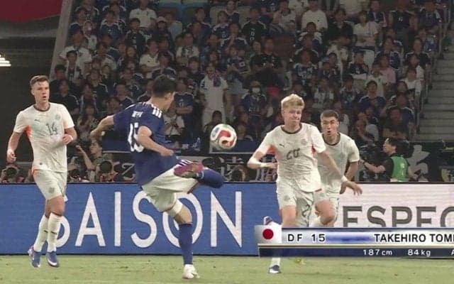 「関節はずしてない？」日本代表・冨安健洋の超技巧ダイレクトボレーにファン衝撃「めちゃくちゃ当て勘いい」「全盛期のシュート帰ってきた」