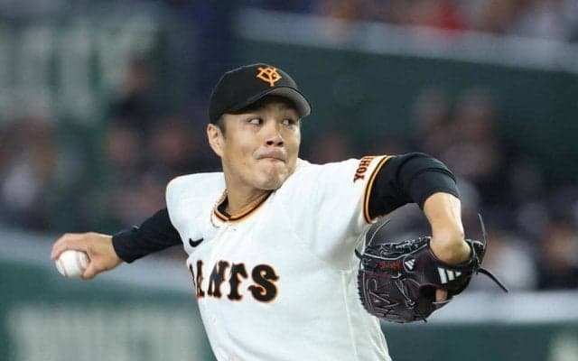 巨人　則本昂大の左足に打球直撃のアクシデント　投手コーチ制して気迫の続投も先制点失う　吉川が痛恨の後逸