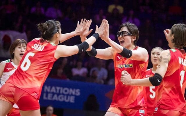 女子日本代表　フランスとの初戦を制しVNL白星スタート