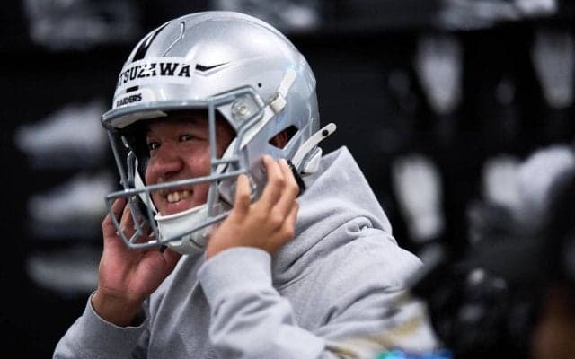 【アメフト】レイダースで日本人初のNFL目指すキッカー松澤寛政「毎日が発見」連日12時間
