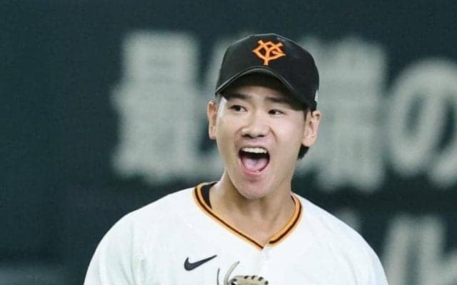 巨人が４連勝　井上がプロ初完投で５勝目　初完封はあとアウト１つで逃す　中山が５打点の大暴れ