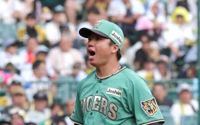 阪神・村上が粘投　６回０封で５勝目の権利　六回無死一、二塁では三振→併殺で無失点