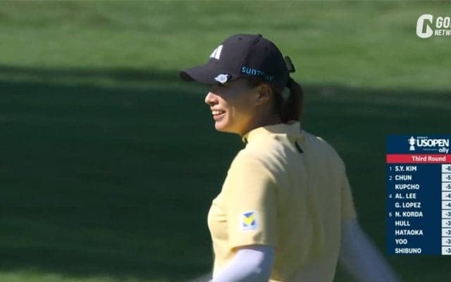 【動画】渋野日向子、10番バーディでガッツポーズ！12番はセカンドをピタリ