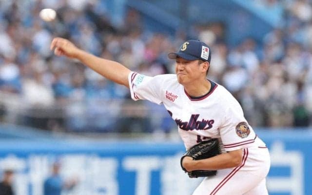 「幻の今季初ヒット」ヤクルト・奥川が無念のライトゴロ　強烈打球も日本ハム・野村が好返球　一塁でレイエスとハグに反響「可愛すぎてわらったｗｗｗ」