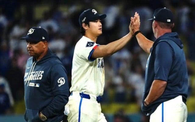 ド軍に現われた“刺客”　大谷も対処できず…救世主の登場にLA局も大興奮「Buhhh!!」