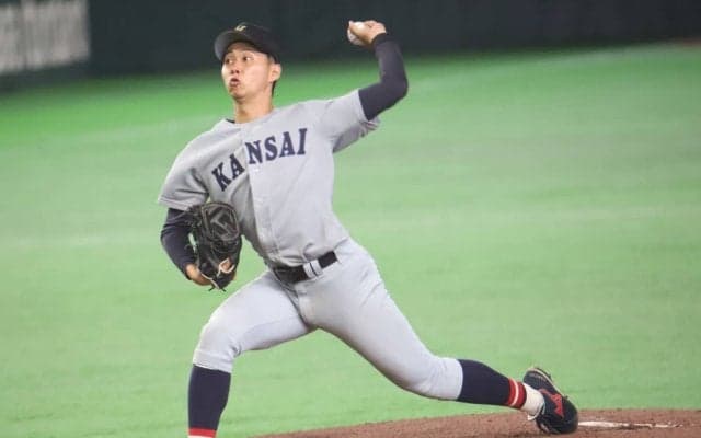 ドラフト上位候補に浮上した関西大左腕が3回まで五者連続三振含む6奪三振、無安打、無失点の快投【大学野球選手権】