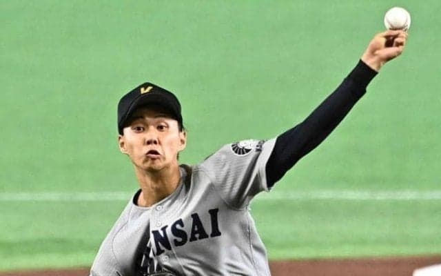 関大　３５年ぶり初戦突破　今秋ドラフト候補の米沢が８回３安打０封、５者連続含む１０Ｋ　阪神７人態勢で視察