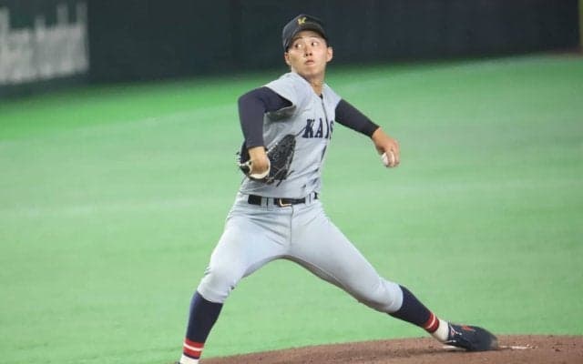 4年春まで未勝利の関大左腕が8回10奪三振無失点の全国デビュー！指揮官は「2〜3年後には金丸より上にいく可能性がある」と称賛【大学野球選手権】