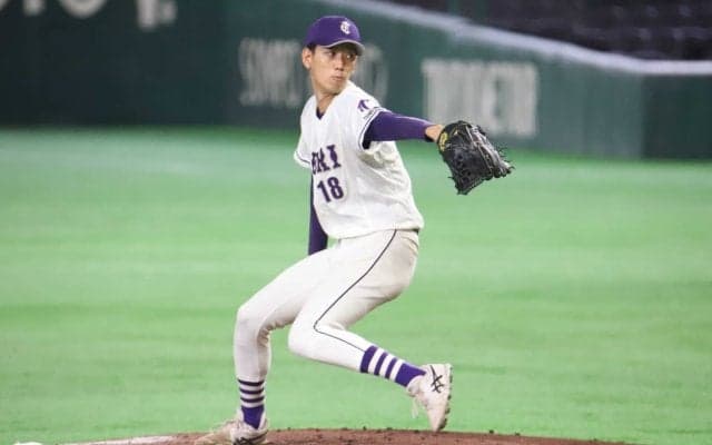 大卒プロ志望の天理大の148キロ右腕は7回2失点の好投！憧れはオリックスなどで活躍した金子千尋【大学野球選手権】