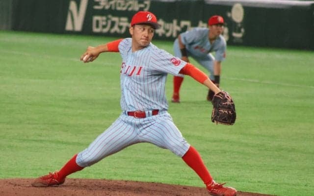 ドラ1候補に挙がる富士大のエースが7回14奪三振の快投も、「もっとアピールしていきたい」【大学選手権】