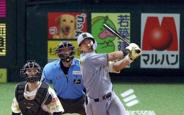 阪神　ドラ１立石が２号２ラン　４被弾のチームに希望の光をともす　５月２４日の巨人戦以来、１１試合ぶりの一発