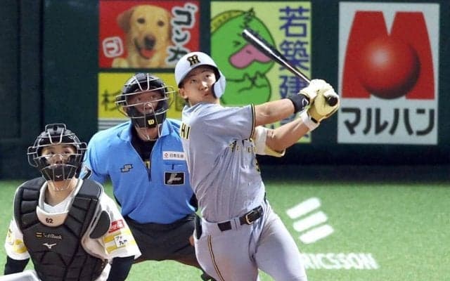 阪神大敗も希望の光　ドラ１立石が１１戦ぶり２号２ラン「積極的に行こうと」歓声沸く博多虎党へ力強く拳