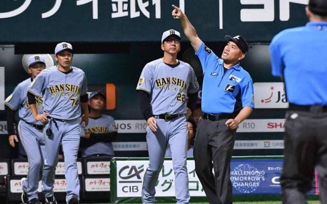 【データ】阪神藤川監督が初退場…球団では13年和田監督、07年岡田監督が球審小突き2度退場