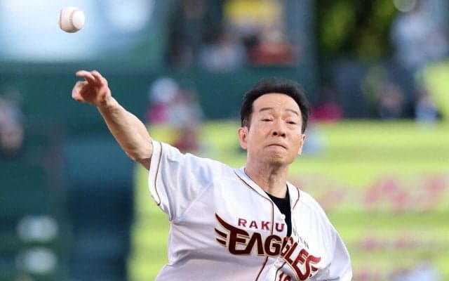 【楽天】田原俊彦「チクショー！」ノーバン始球式も「反省点は…」初の国歌独唱も