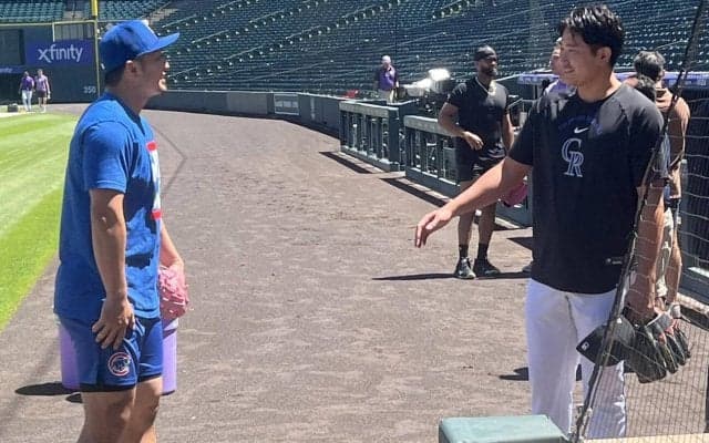 菅野智之、今永昇太、鈴木誠也の元侍メンバーが集結　グラウンドであいさつ