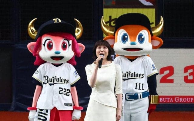 【オリックス】水森かおりが君が代独唱「反響もすごくて、いいパワーをいただけた」
