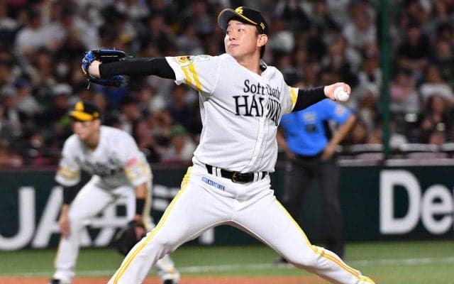 【ソフトバンク】現ドラ加入の中村稔弥が移籍後初登板で１回無失点　ピンチで空振り三振奪取
