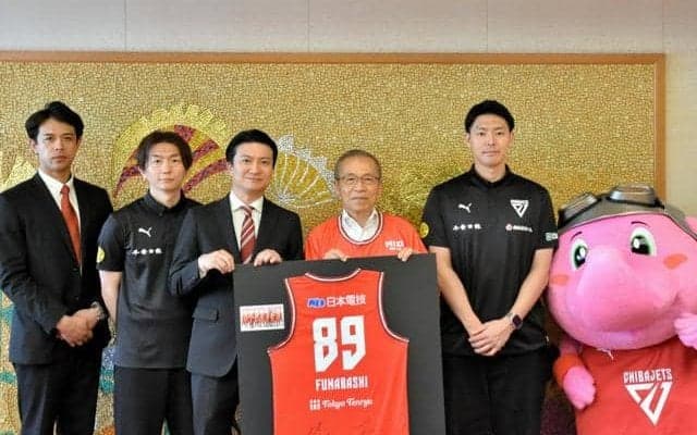 Bプレミア「初代王者に」誓う千葉ジェッツ　千葉・船橋市長に報告