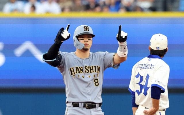 【阪神】リーグ戦“快幕”で首位浮上！佐藤輝明「いい攻撃ができた」12球団最速10度目V打