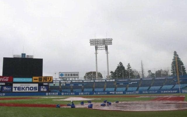 ヤクルト-中日戦も雨天中止　セは全３試合中止　パも合わせて５試合中４試合が降雨の影響受ける　ドーム球場の西武-日本ハム戦のみ開催へ