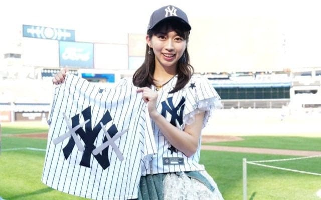 牧野真莉愛さん、NYで“野球愛”炸裂「アイ・ラブ・ジャッジ」　ヤ軍vs大谷にジレンマも