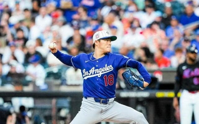 山本由伸が日米通算１００勝目権利得て降板　６回１失点、走者出しながらも粘投