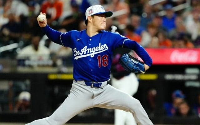 山本由伸、日米通算100勝達成　6回5K失点で今季11勝目、NYで2戦連続躍動…大谷は無安打