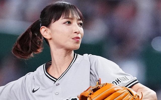 【巨人】望月理恵が始球式、ワンバウンドで60点も「昔取材した選手たちが応援…とても励みに」