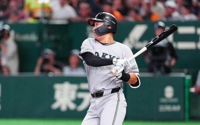 【巨人】笹原操希５番起用で勝ち越し打　マリオにちなんだハテナブロックに「素材は一緒なので」