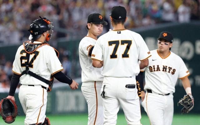 【巨人】井上温大が痛恨２被弾…　阪神森下、佐藤にアベック弾許し早くも４失点