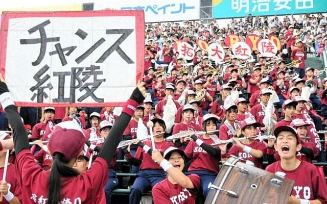 「チャンス紅陵」アルプス席から勇気　リズムに乗ってのびのびプレー