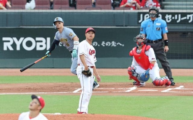 【広島】先発森翔平が立ち上がりに手痛い１発を食らう　阪神佐藤輝明に先制の28号２ランを献上