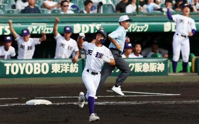 今大会2発目は先制ソロ　天理・金本「勝ちたい気持ちが強いから」