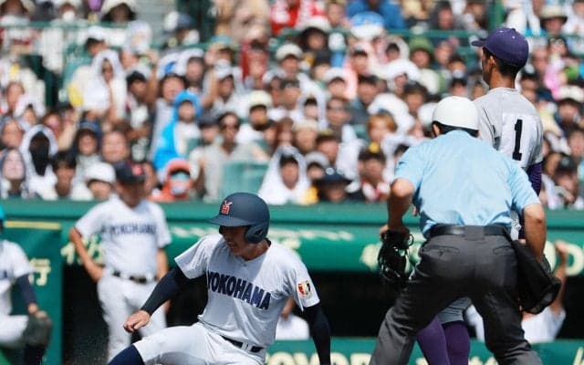 【甲子園】織田先発の横浜が初回に先制　公式戦初対戦の花巻東のエース萬谷を攻め立てる
