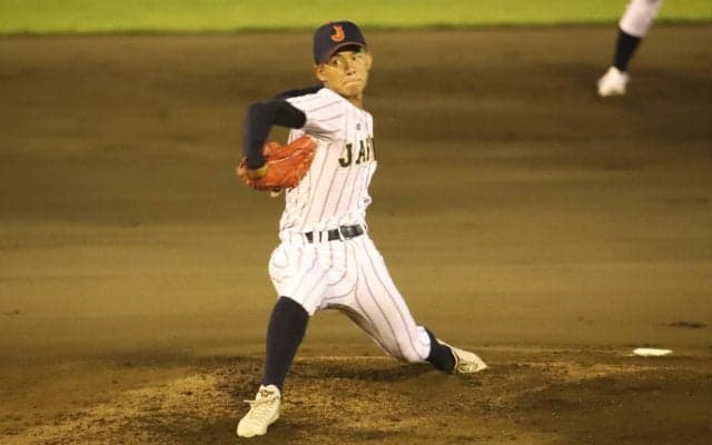 U-18代表が合宿初日から早稲田大と実戦！高岡第一の156キロ左腕が2回無失点の好投【侍ジャパン】